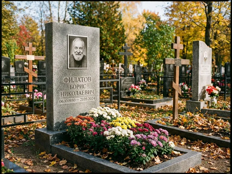 Керамический портрет с цветником в Калининграде