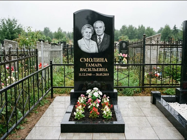 Гравировка портрета на чёрном граните — выполненная работа 10 в Калининграде