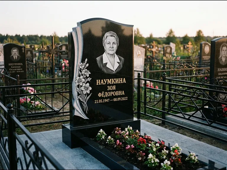 Гравировка портрета на чёрном граните — выполненная работа 6 в Калининграде
