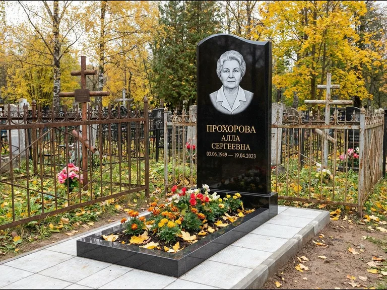 Гравировка портрета на чёрном граните — выполненная работа 8 в Калининграде