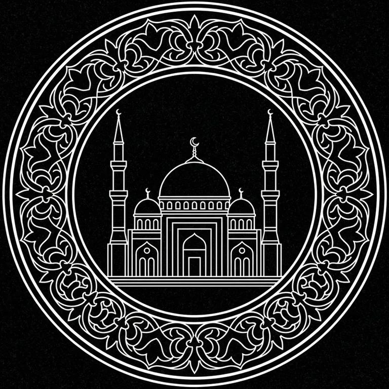 Эскиз: В медальоне — круглый медальон с восточным кантом в Калининграде