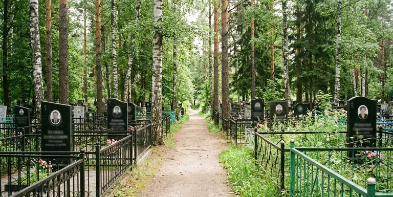 Аллея на Старом городском кладбище в Белгороде