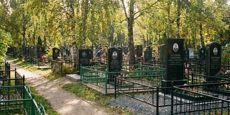 Аллея на Юго-Западном кладбище в Белгороде