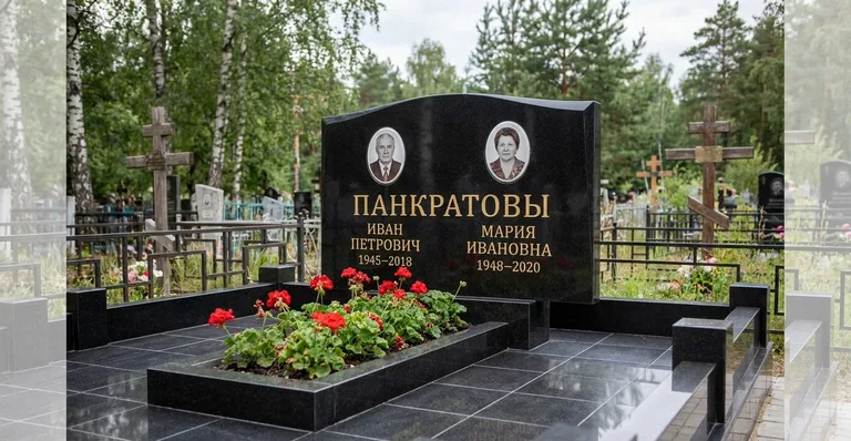 Памятник с оградой, Памятники мастерской «Мастер Каменев» на кладбищах Калининграда