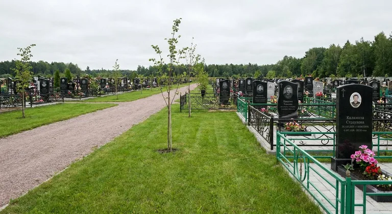 Аллея на Волковском кладбище в Петербурге