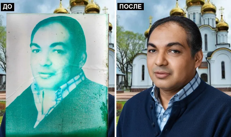 Ретушь фото на памятник — цветокоррекция и колоризация: до и после в Калининграде