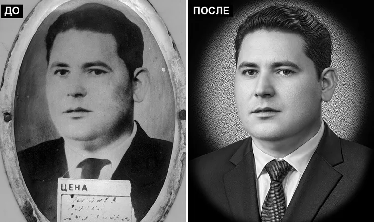 Ретушь фото на памятник — реставрация фотографии: до и после в Калининграде
