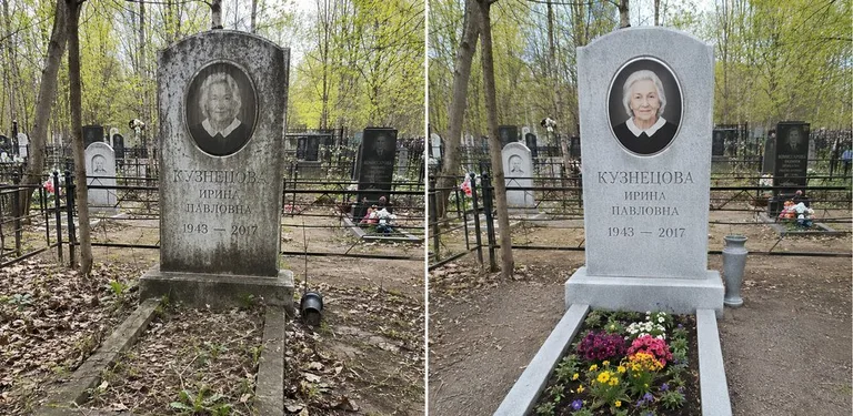 Уборка воинского захоронения до и после в Калининграде