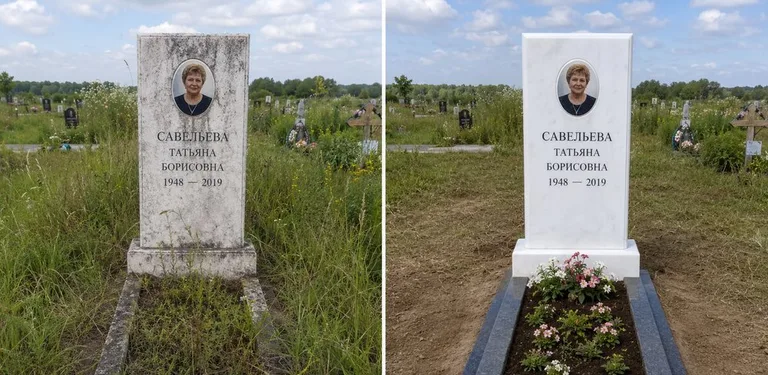 Диптих №21: кованая оградка с пиками — очищена от ржавчины, подкрашена чёрным в Калининграде
