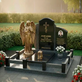 Элитный православный комбинированный памятник - ПН193