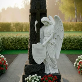 Элитный комбинированный православный памятник - ПН627