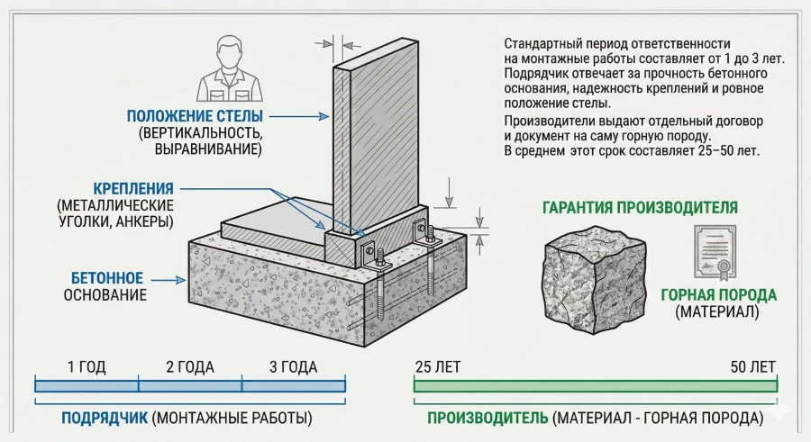 shema-ustanovki-stely-na-betonnoe-osnovanie