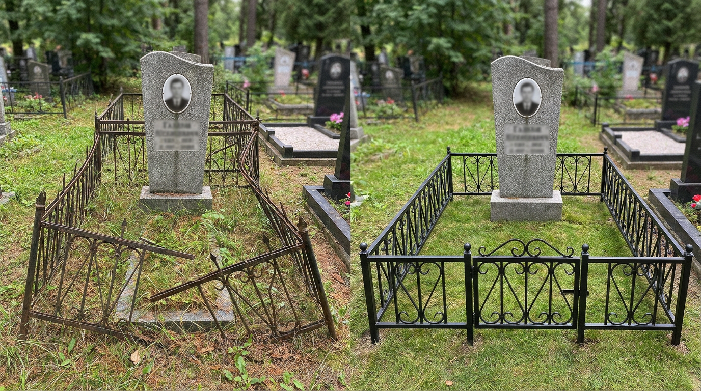 Установка ограды в Калининграде — пример 2