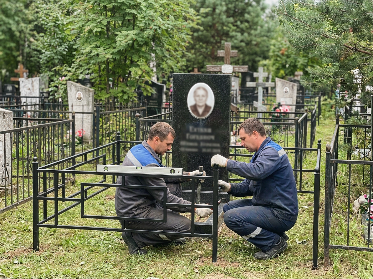 Установка ограды в Калининграде — пример 3